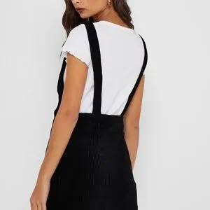 Topshop Dresses Topshop Button Corduroy Pinafore Dress Poshmark